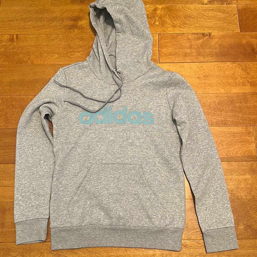 Adidas gray hoodie.